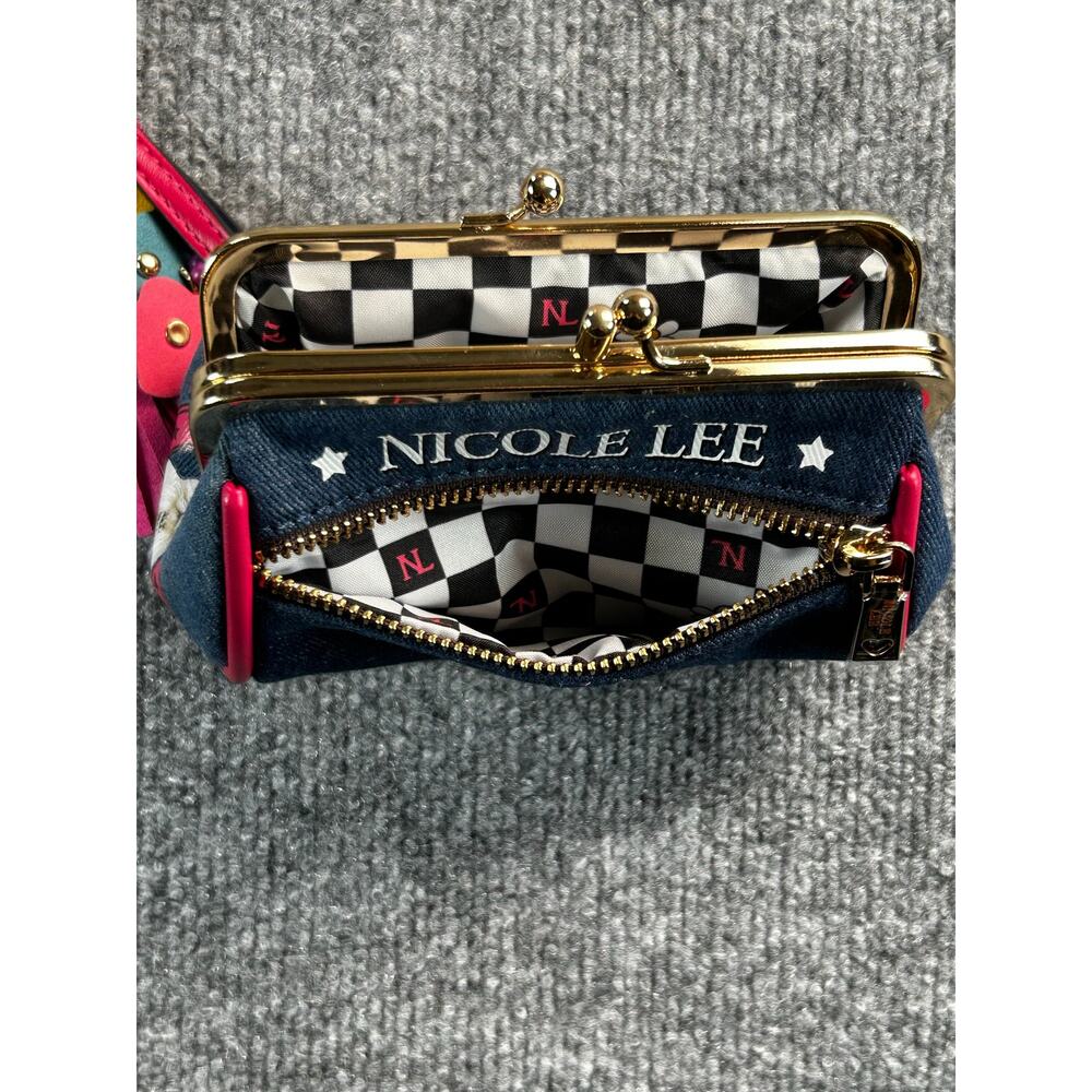 Nicole Lee USA My Little Princess Denim Coin Purse Wristlet NWT - Picture 9 of 9